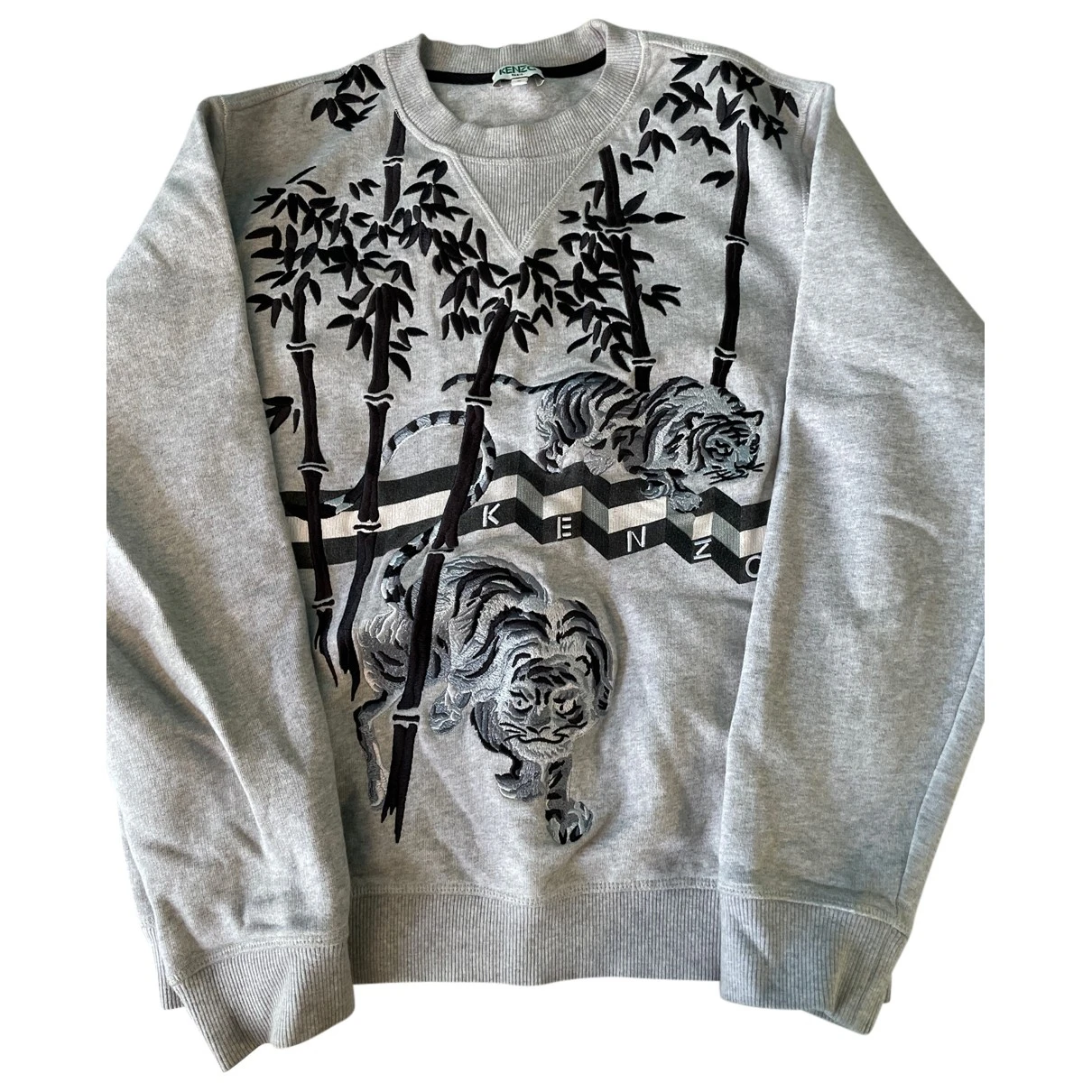 Pre-owned Kenzo Tiger Sweatshirt In Grey