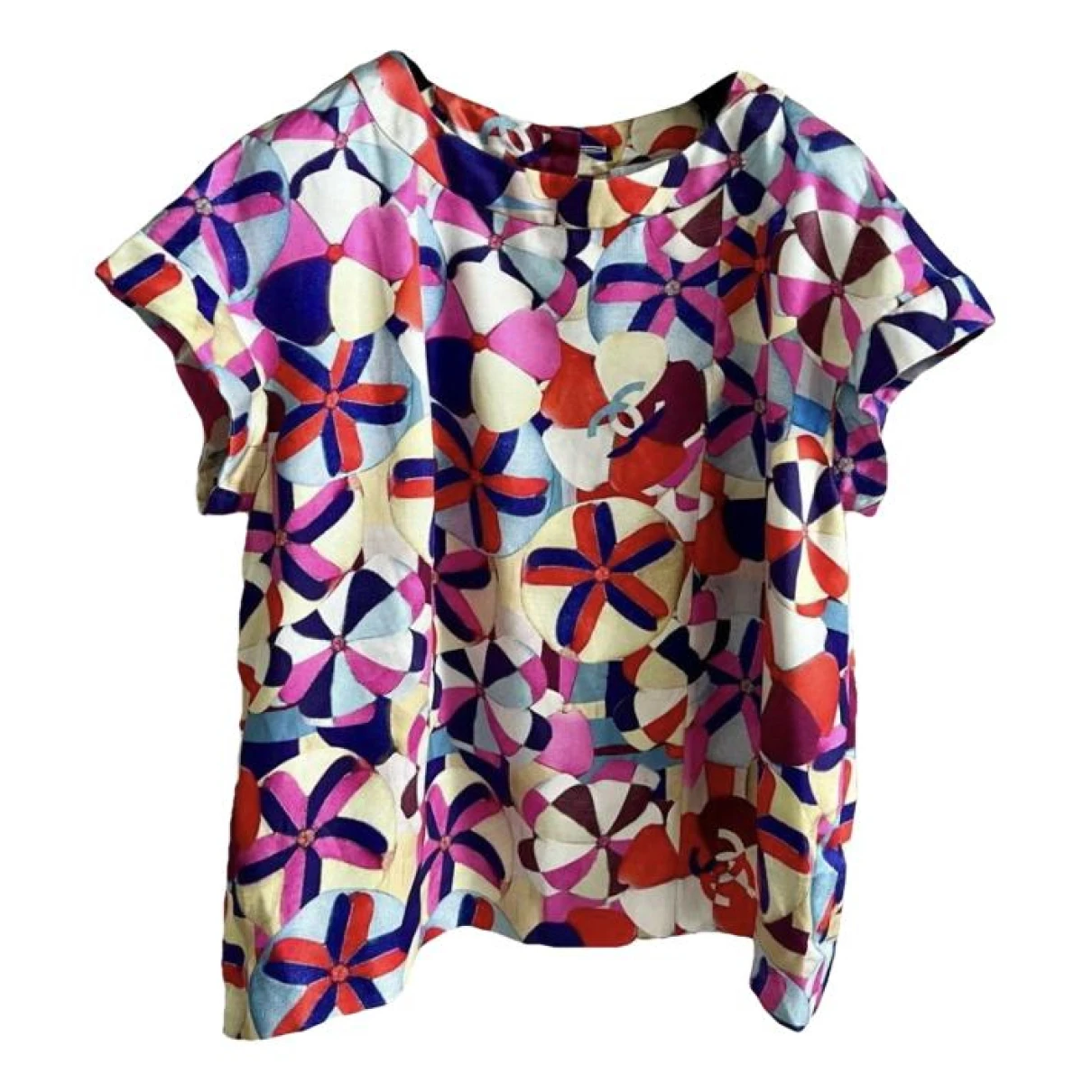 Pre-owned Chanel Silk Blouse In Multicolour