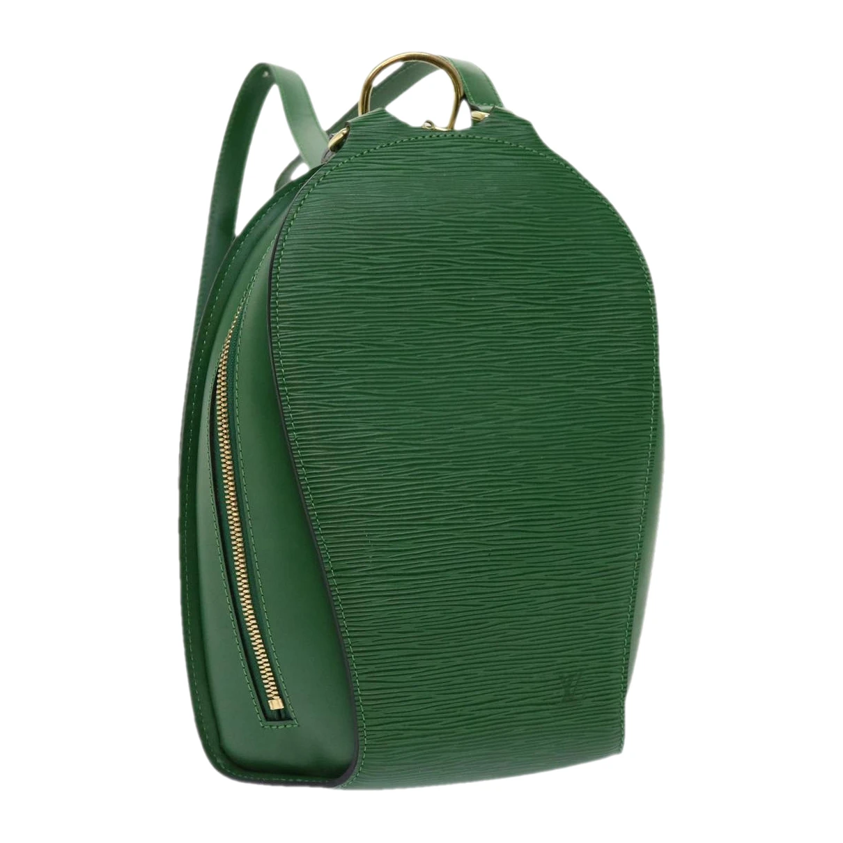 Pre-owned Louis Vuitton Leather Backpack In Green