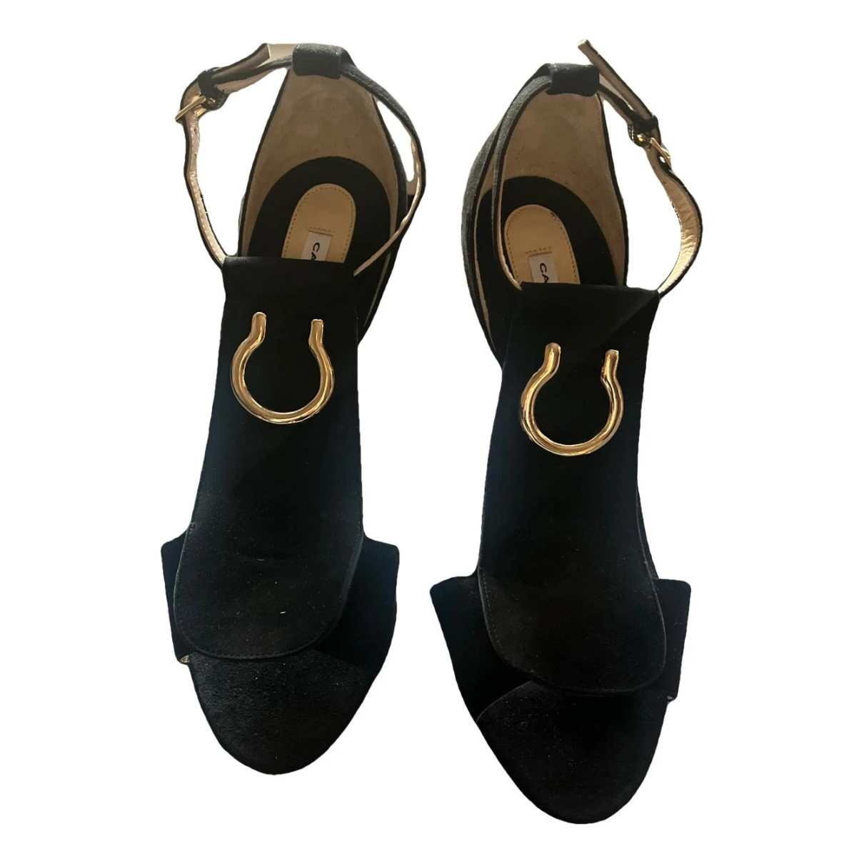 Pre-owned Carven Sandals In Black