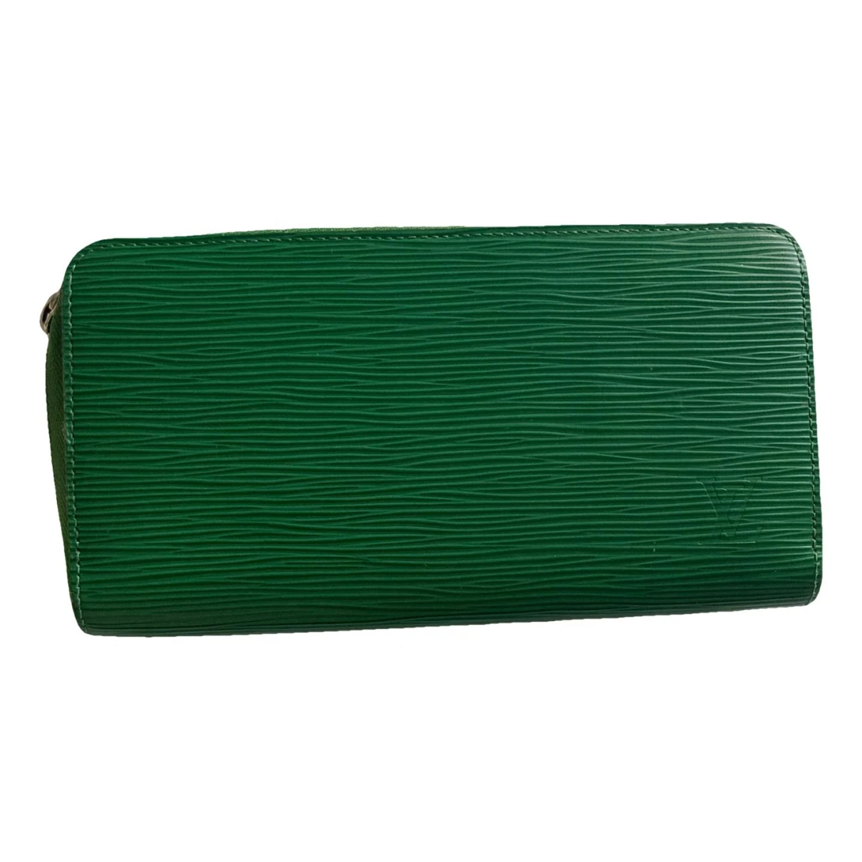 Pre-owned Louis Vuitton Zippy Leather Wallet In Green