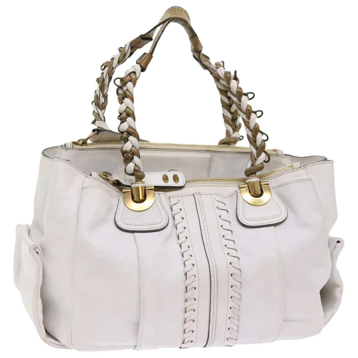 Pre-owned Chloé Leather Handbag In White