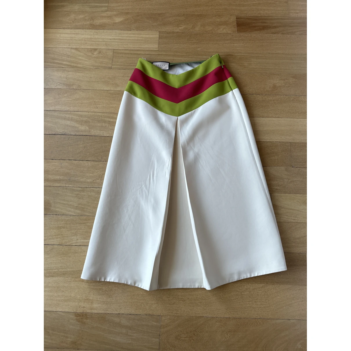 Pre-owned Gucci Silk Mid-length Skirt In Ecru