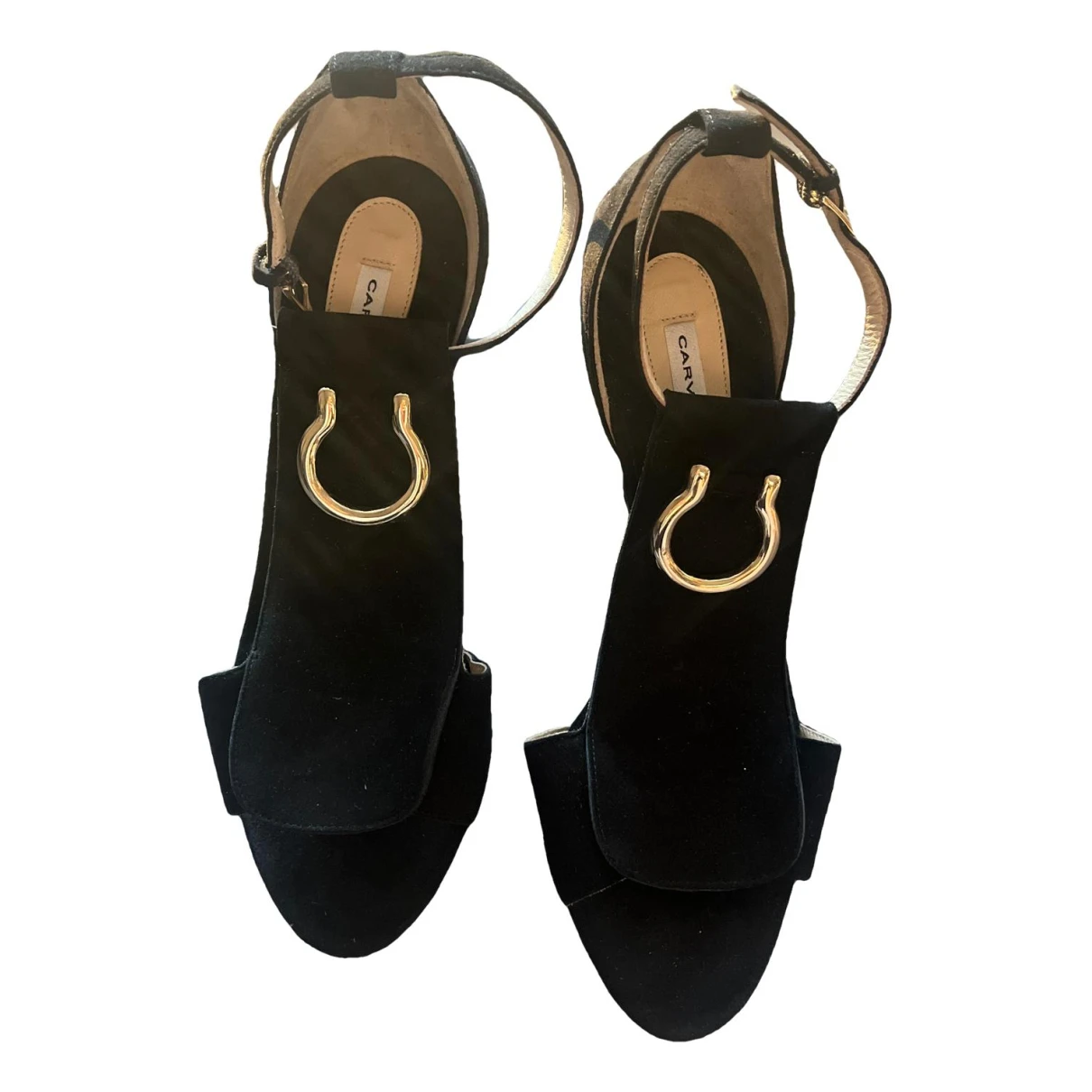 Pre-owned Carven Sandals In Black