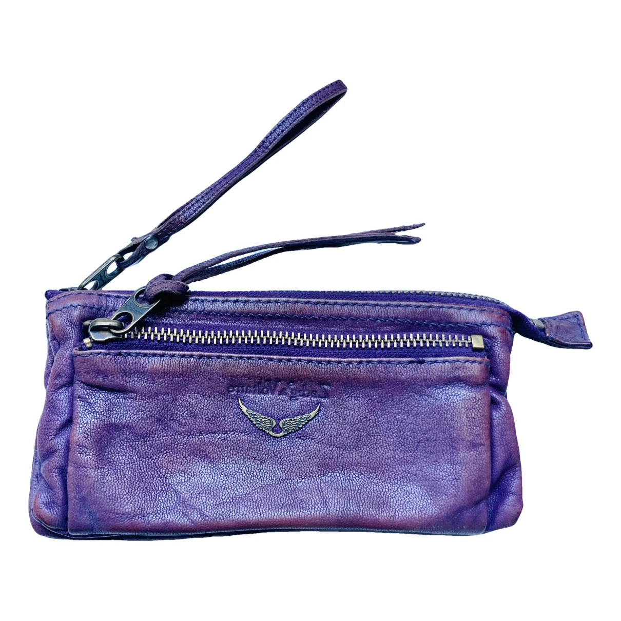 Pre-owned Zadig & Voltaire Leather Wallet In Purple