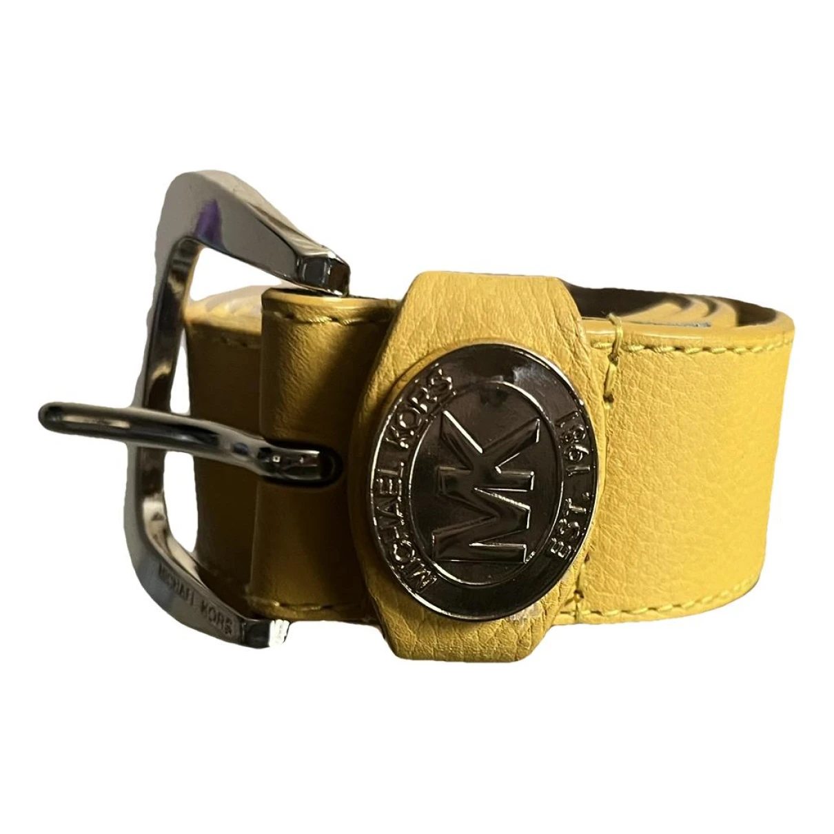 Pre-owned Michael Kors Leather Belt In Yellow
