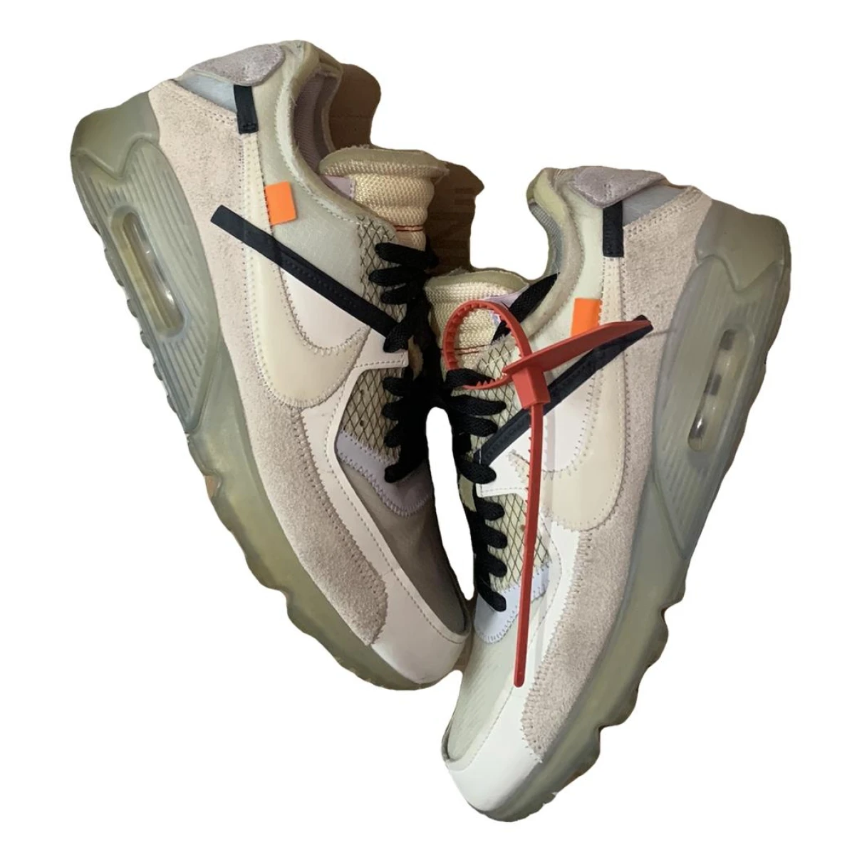 Pre-owned Nike X Off-white Air Max 90 Low Trainers In White