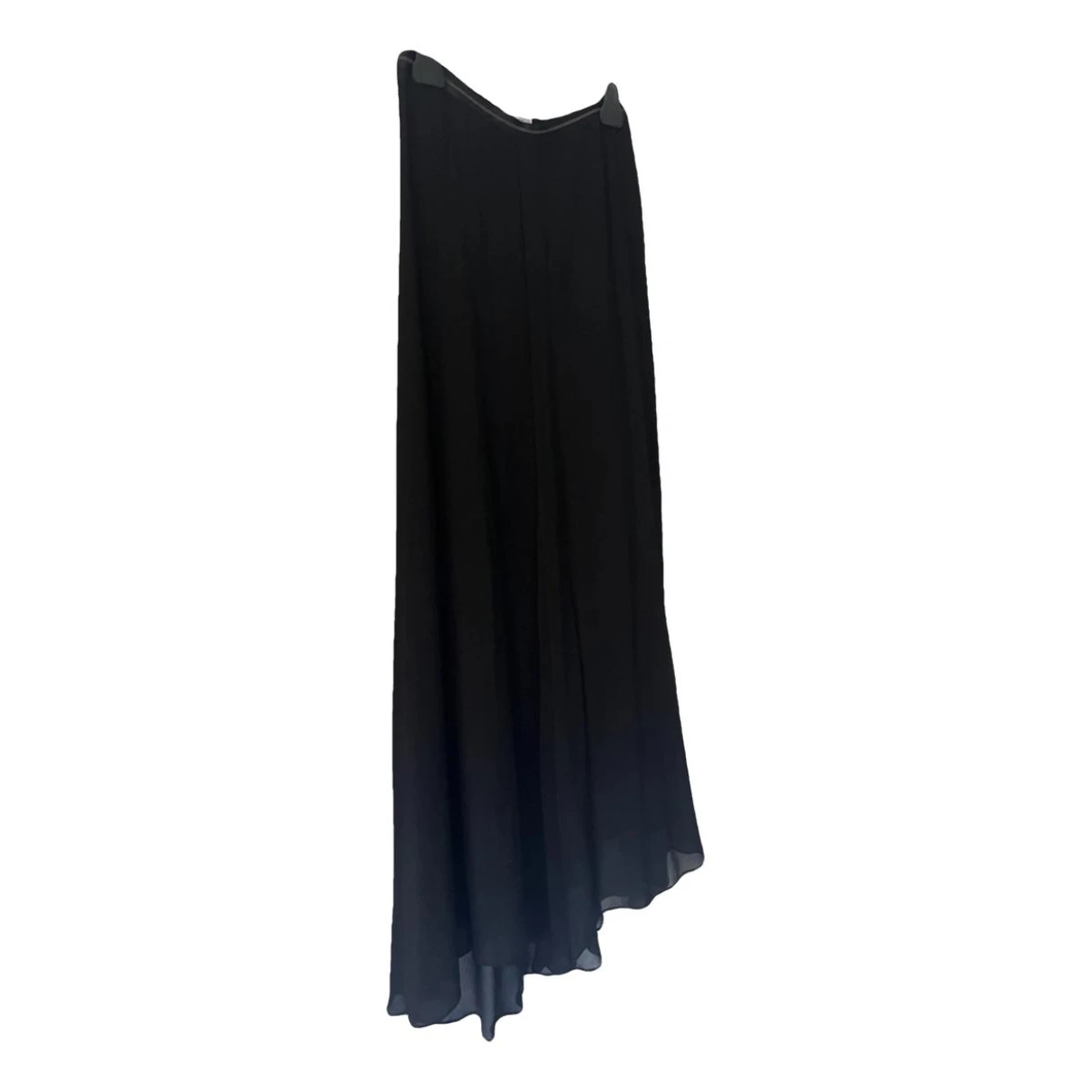 Pre-owned Brunello Cucinelli Silk Maxi Skirt In Black