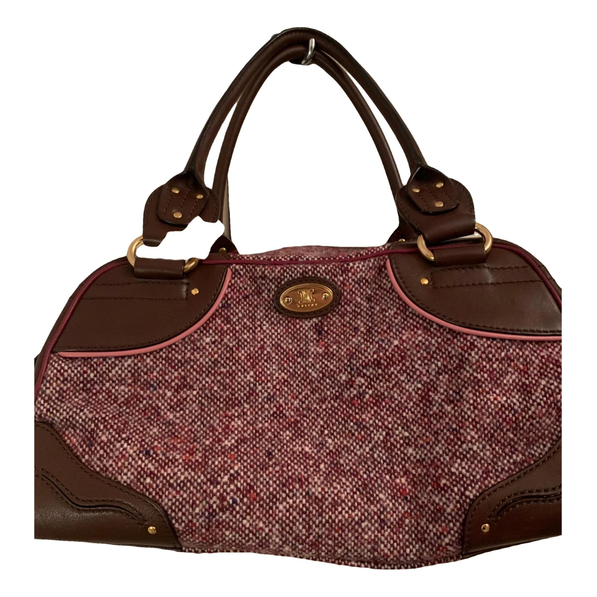 Pre-owned Celine Boogie Cloth Handbag In Burgundy