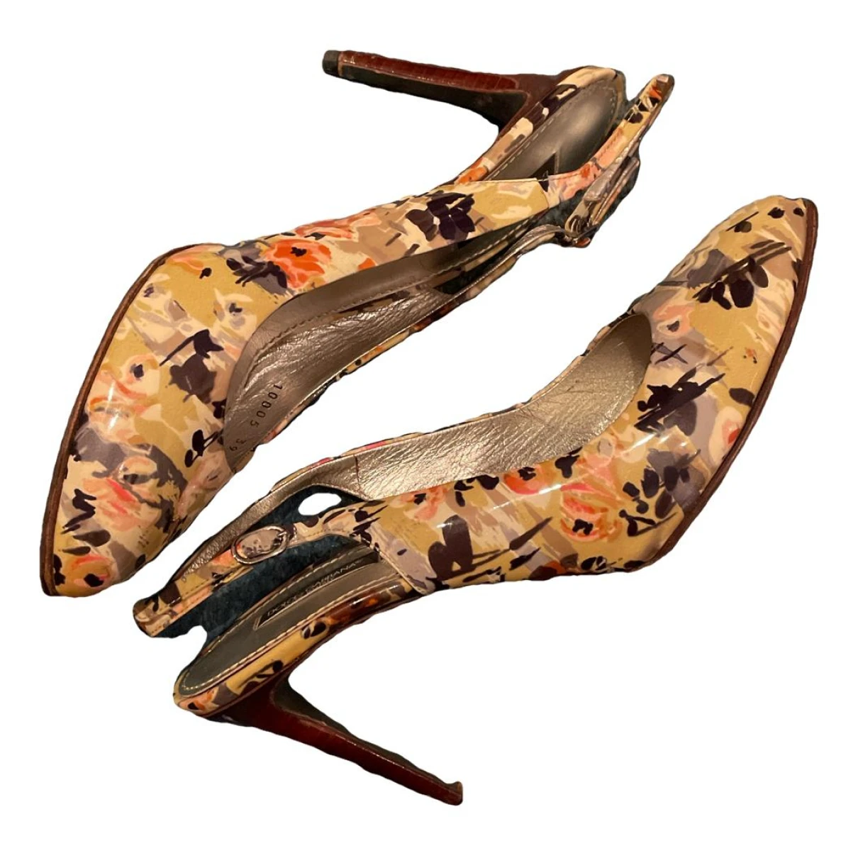 Pre-owned Dolce & Gabbana Patent Leather Heels In Multicolour