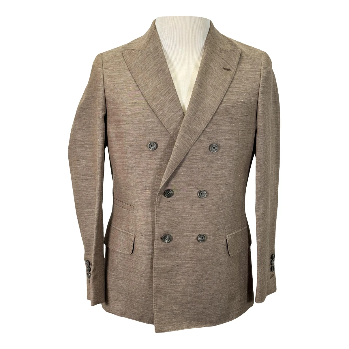 Pre-owned Brunello Cucinelli Linen Suit In Brown