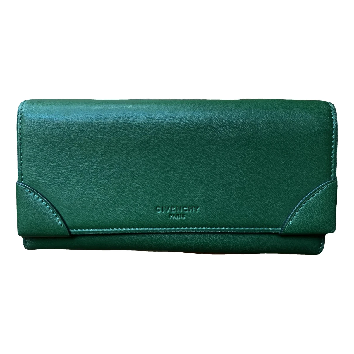 Pre-owned Givenchy Leather Wallet In Green