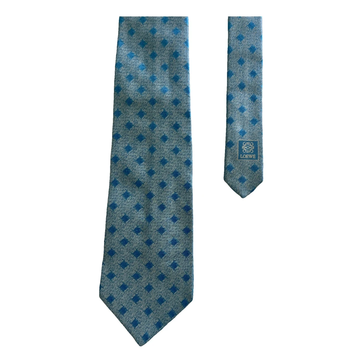 Pre-owned Loewe Silk Tie In Blue