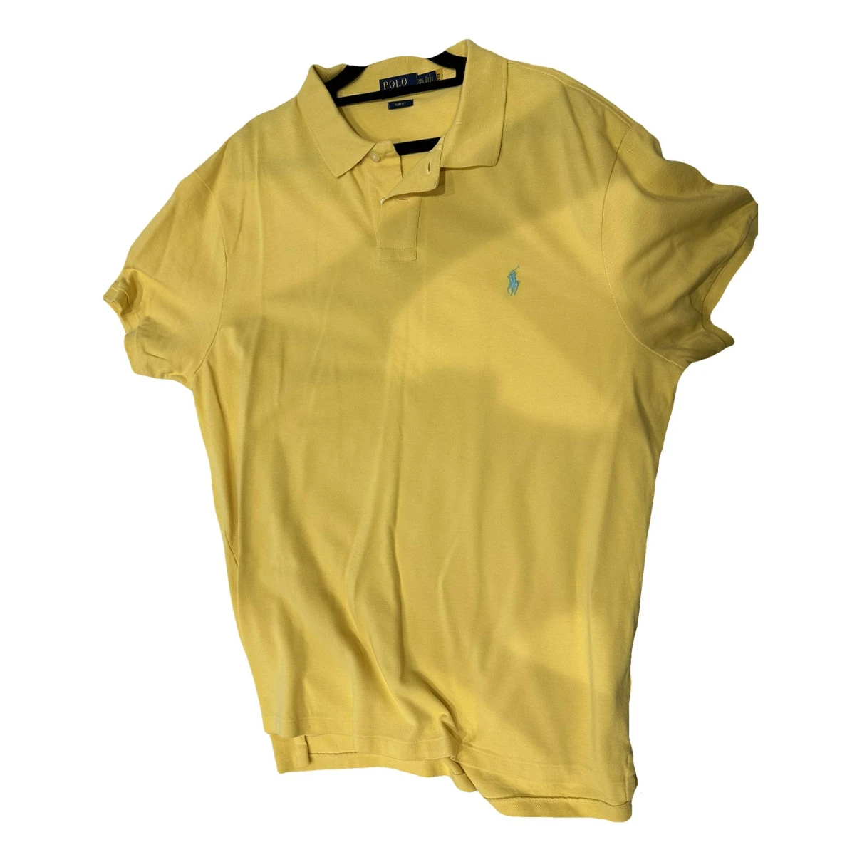 Pre-owned Polo Ralph Lauren Polo Ajusté Manches Courtes Polo Shirt In Yellow