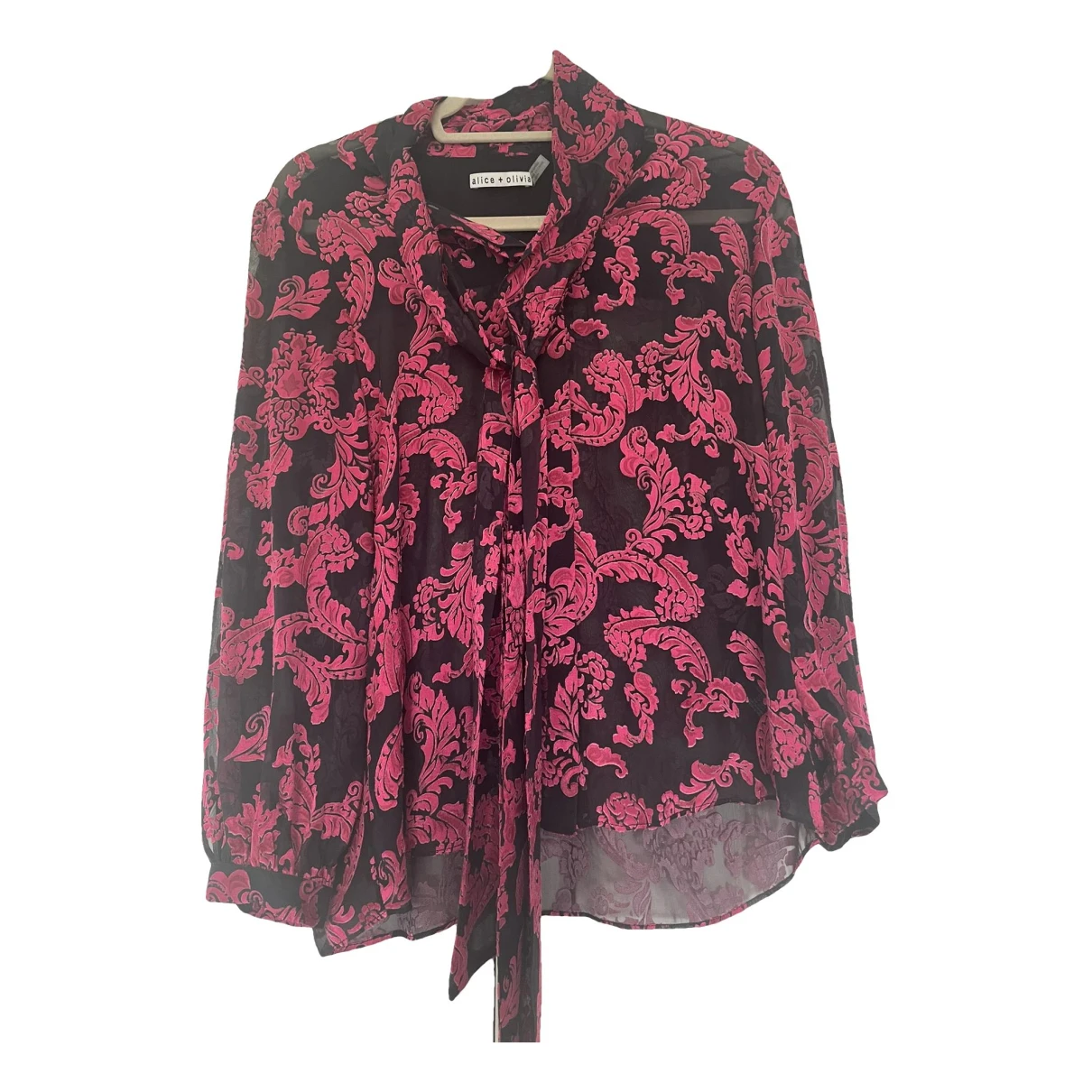 Pre-owned Alice And Olivia Velvet Blouse In Pink