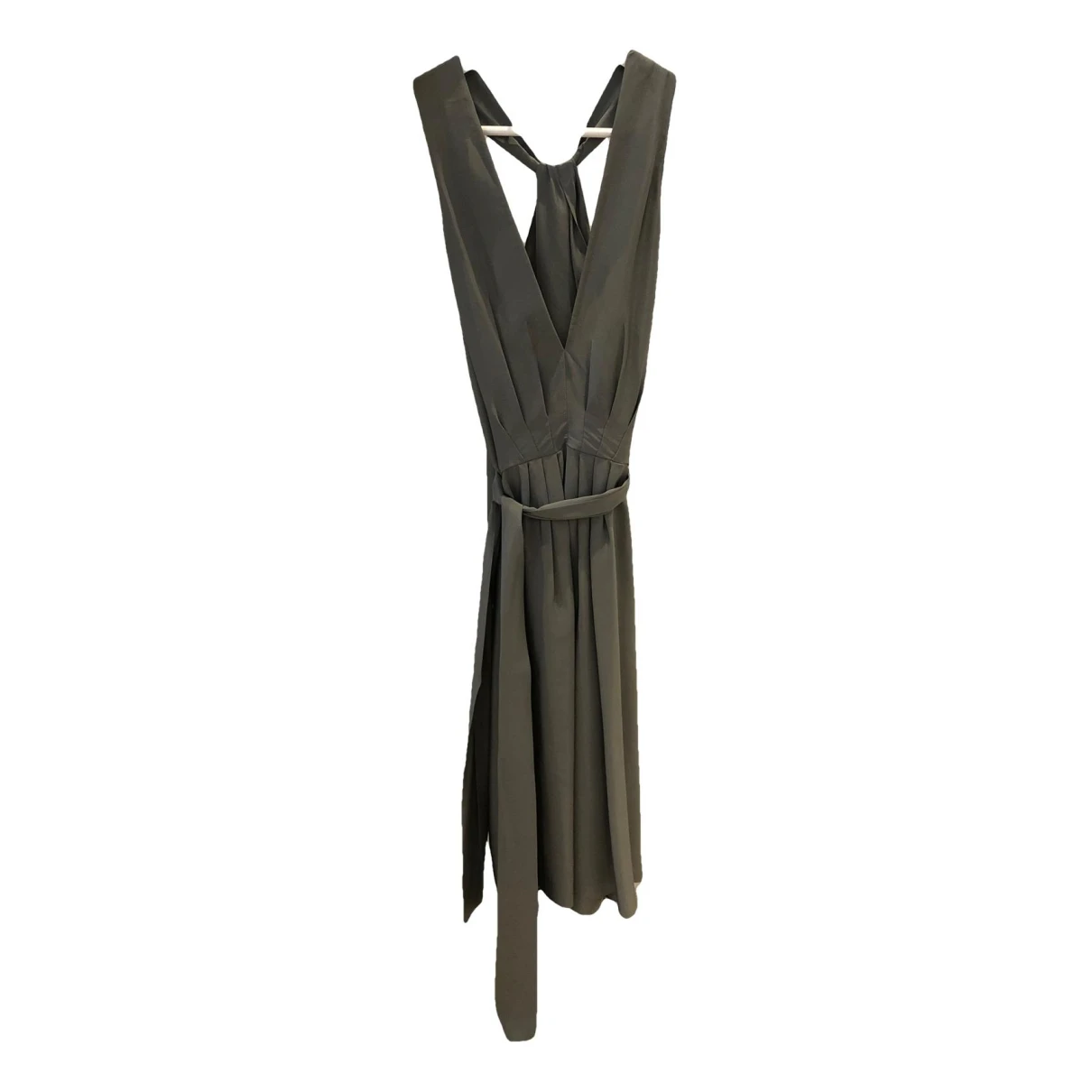 Pre-owned Vanessa Bruno Silk Mid-length Dress In Grey