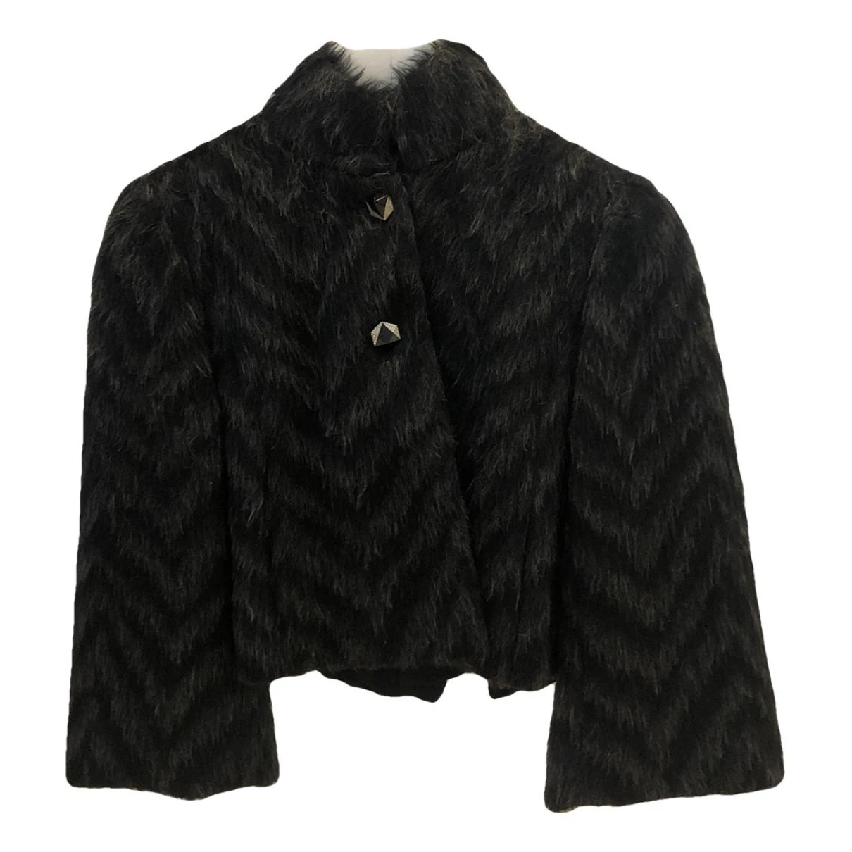Pre-owned Diane Von Furstenberg Wool Jacket In Black