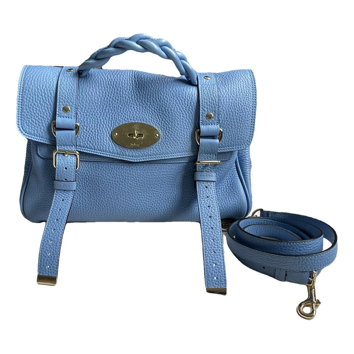 Pre-owned Mulberry Alexa Leather Handbag In Blue