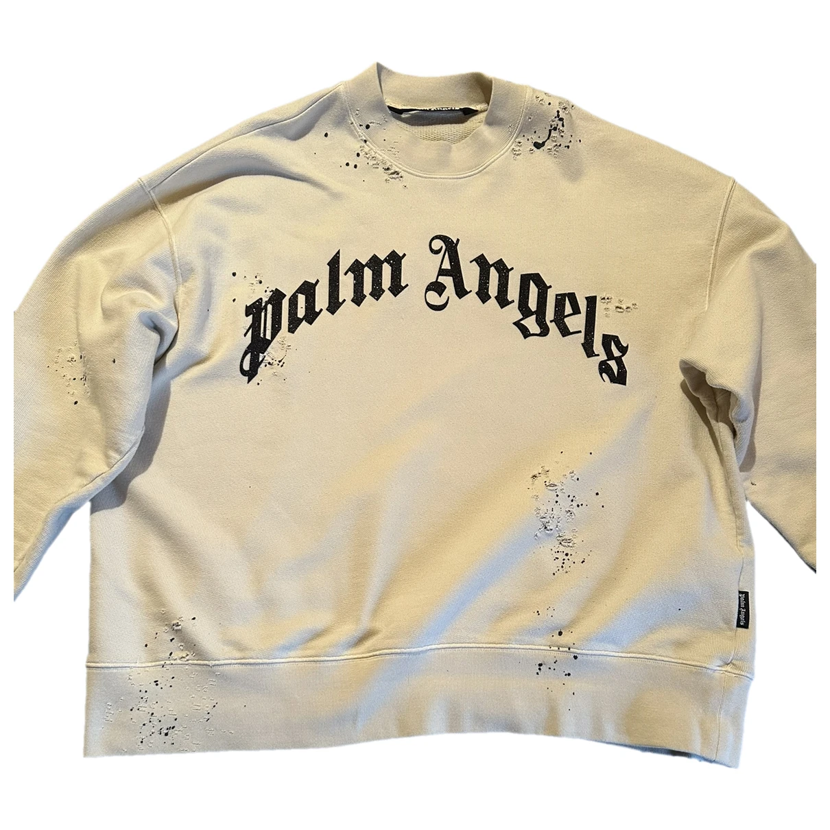 Pre-owned Palm Angels Sweatshirt In White