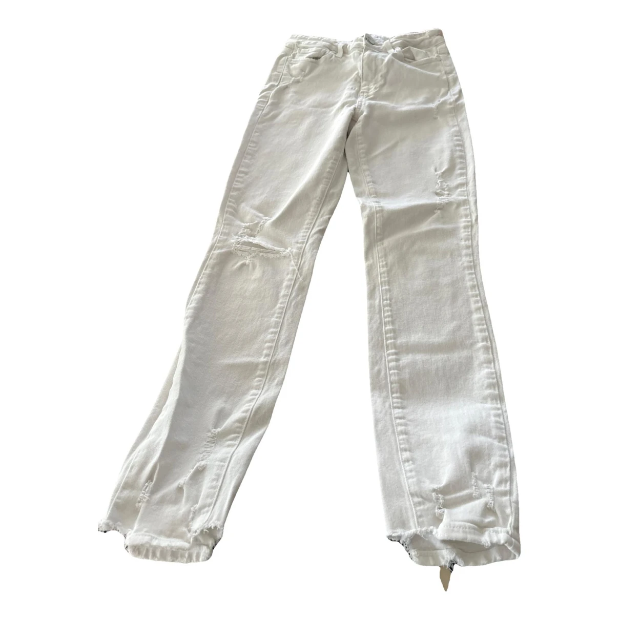 Pre-owned Paige Slim Jeans In White