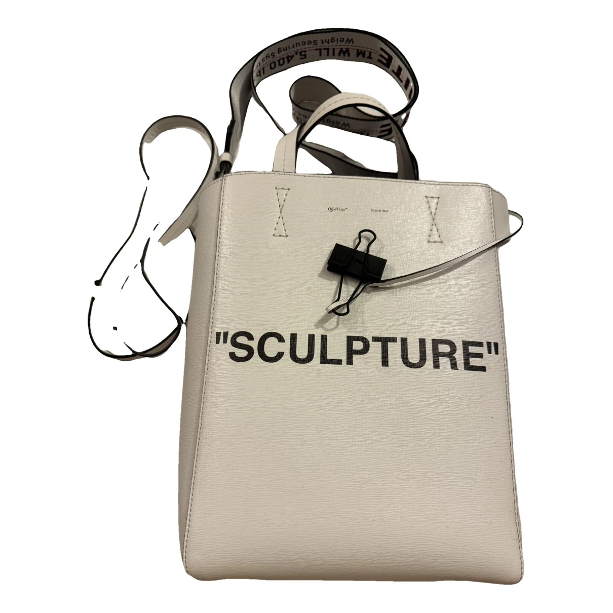Pre-owned Off-white Sculpture Leather Handbag In White
