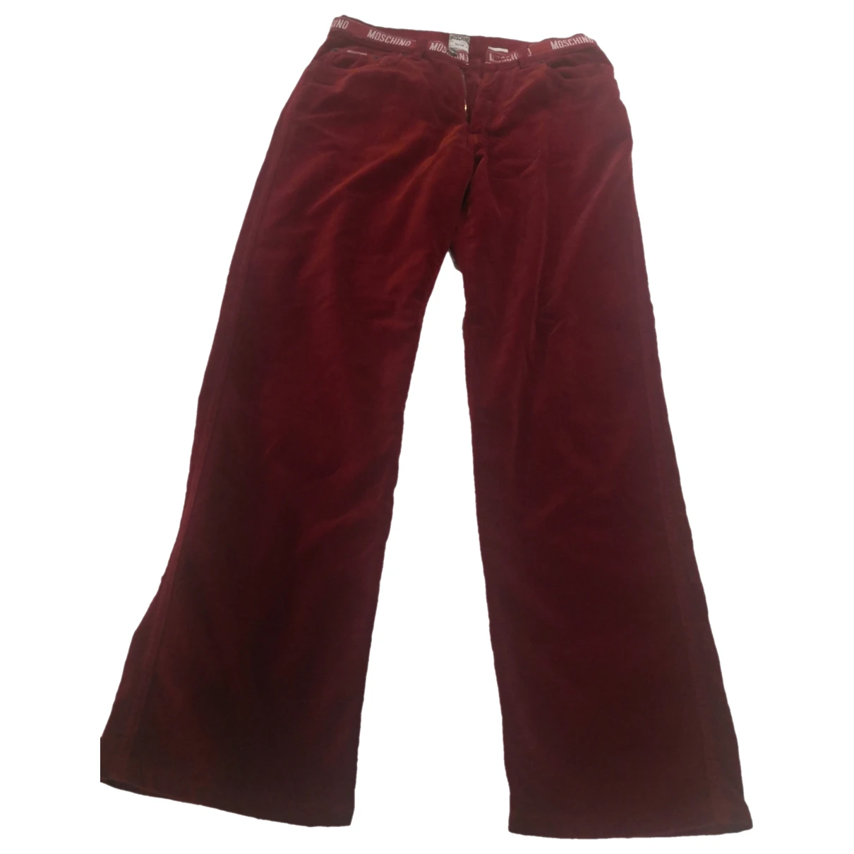 Pre-owned Moschino Straight Jeans In Red