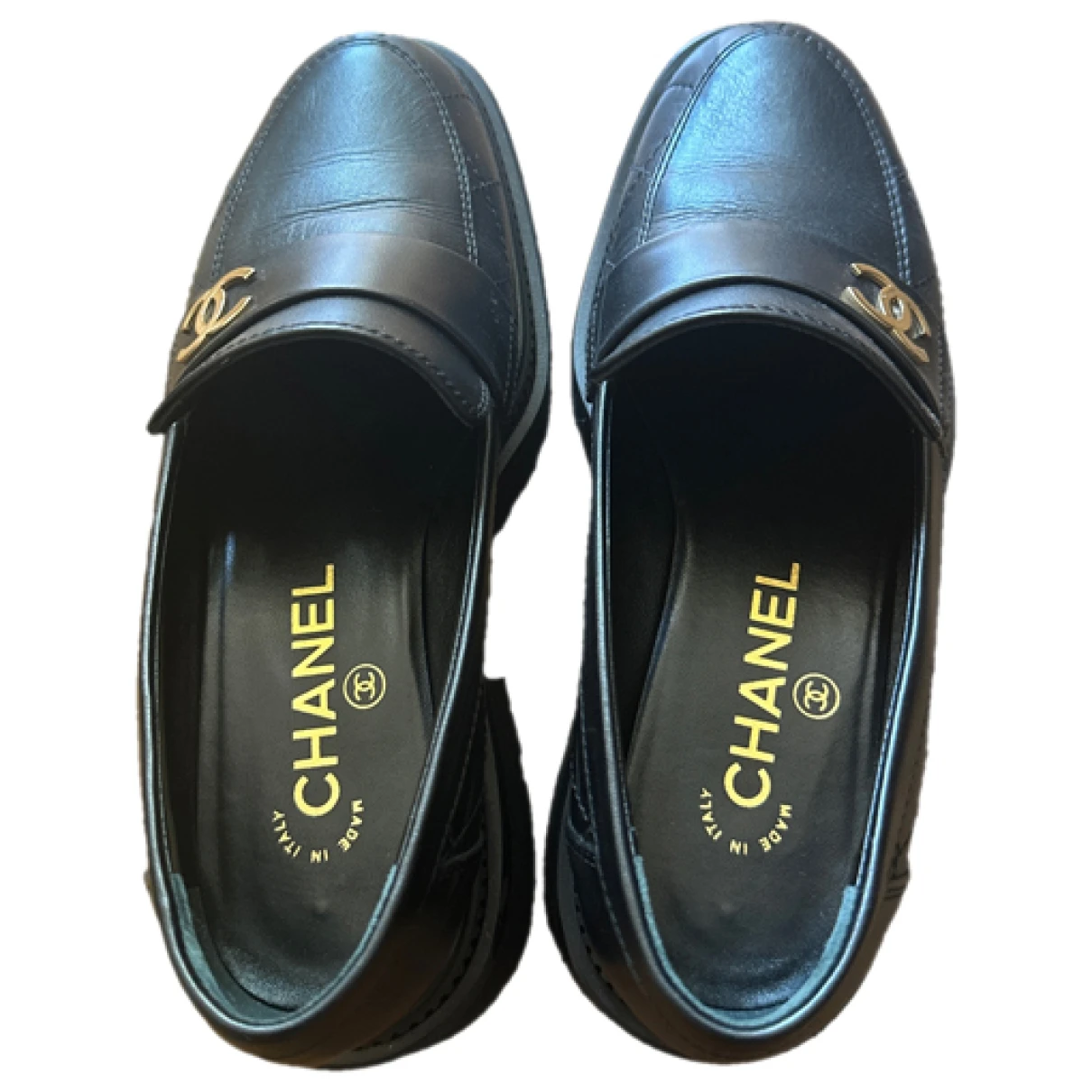 Pre-owned Chanel Leather Mules & Clogs In Black