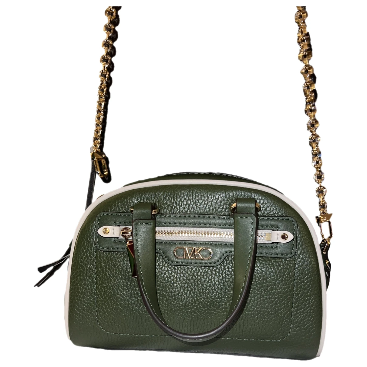 Pre-owned Michael Kors Leather Crossbody Bag In Green