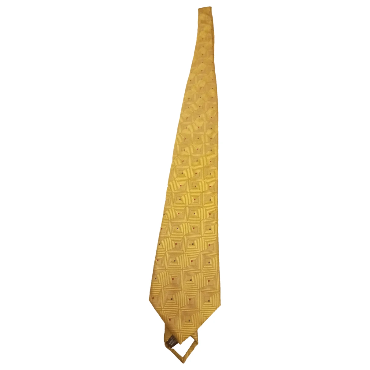 Pre-owned Canali Silk Tie In Yellow