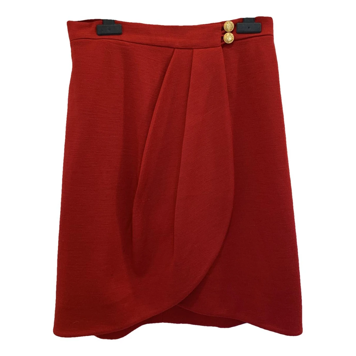Pre-owned Lanvin Wool Mid-length Skirt In Red