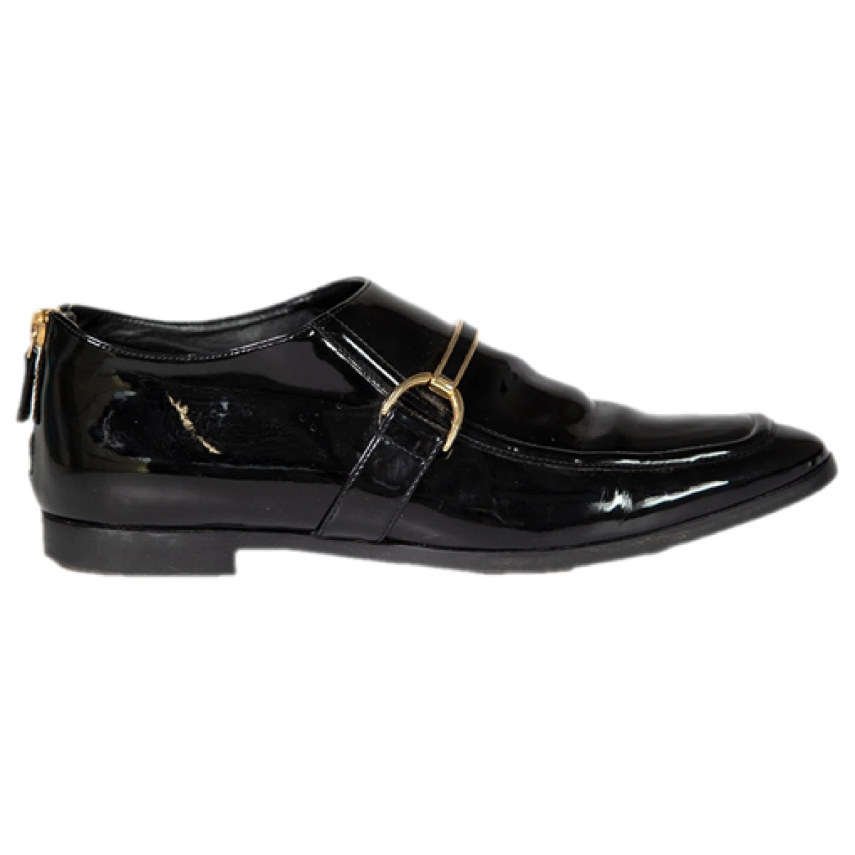 Pre-owned Stella Mccartney Patent Leather Flats In Black