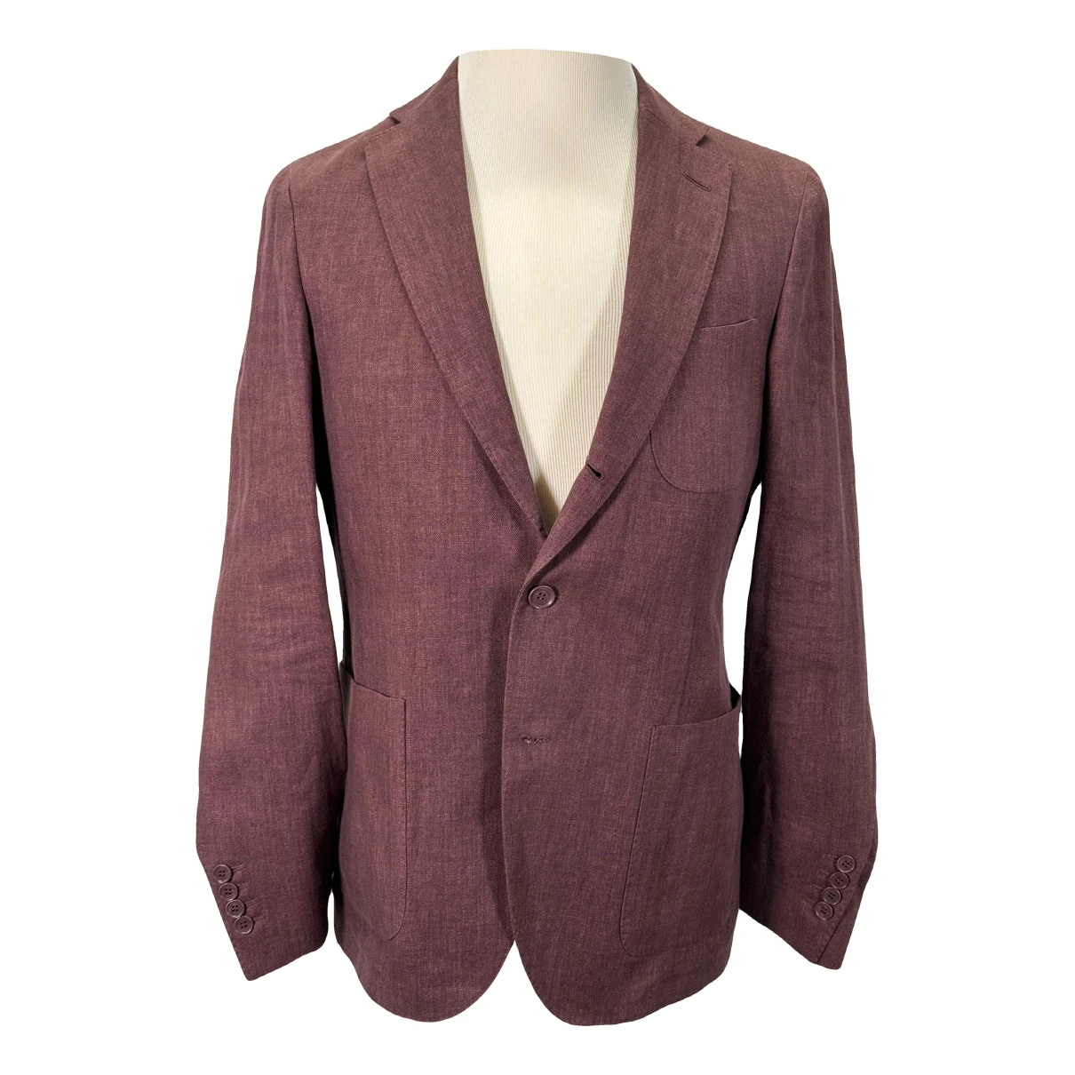 Pre-owned Loro Piana Linen Jacket In Burgundy