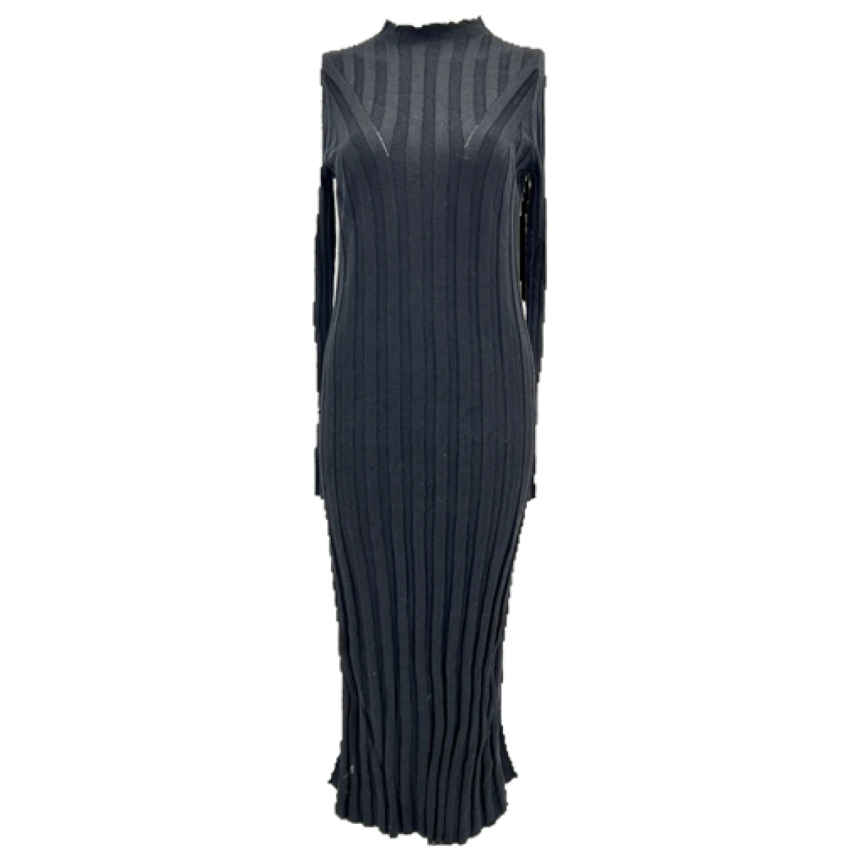 Pre-owned Loulou Studio Linen Maxi Dress In Black