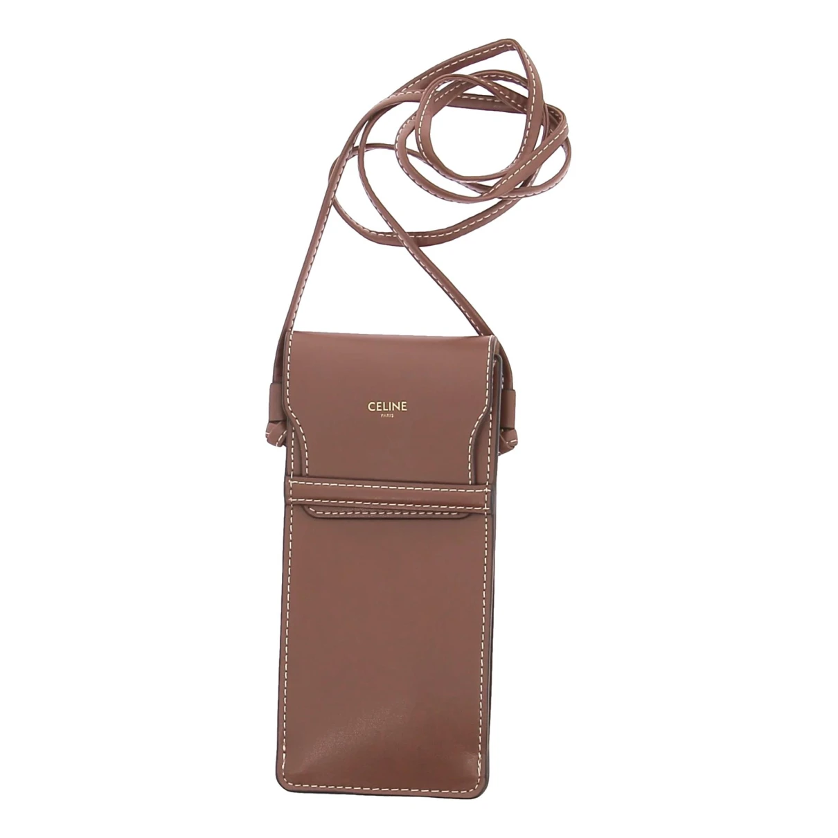 Pre-owned Celine Leather Purse In Brown