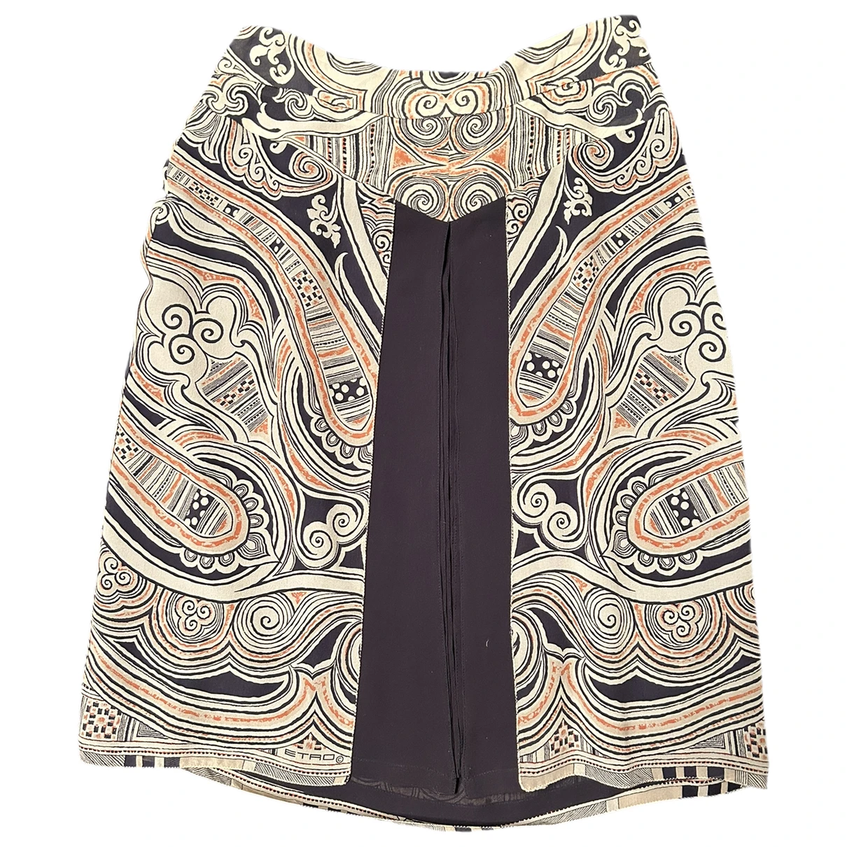 Pre-owned Etro Silk Mid-length Skirt In Grey