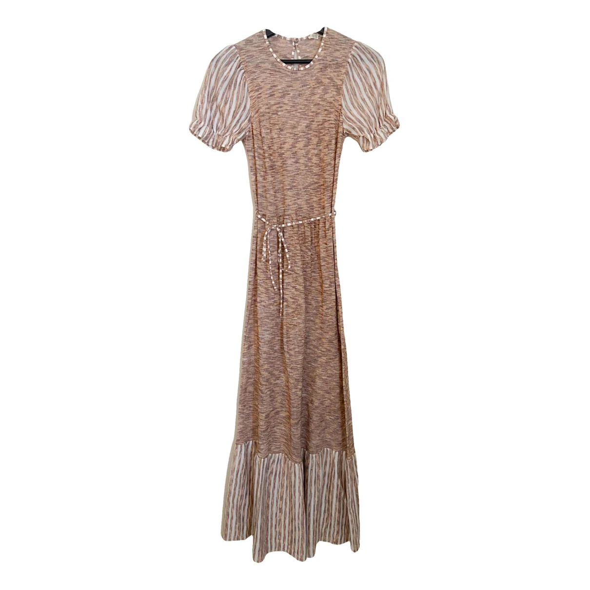 Pre-owned Silhouette Maxi Dress In Beige