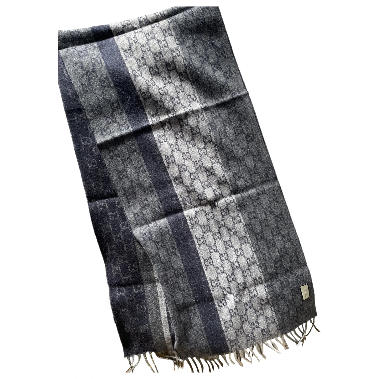 Pre-owned Gucci Cashmere Scarf & Pocket Square In Blue