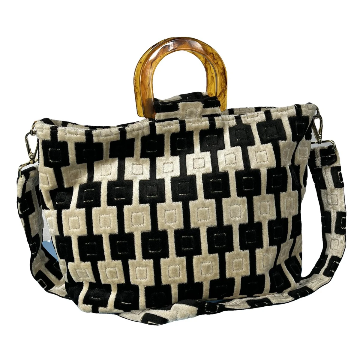 Pre-owned La Milanesa Velvet Handbag In Multicolour