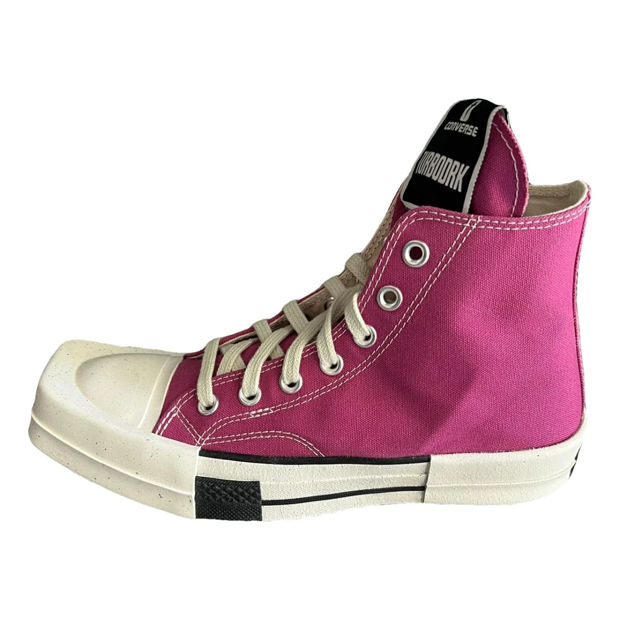 Pre-owned Converse Cloth Trainers In Pink