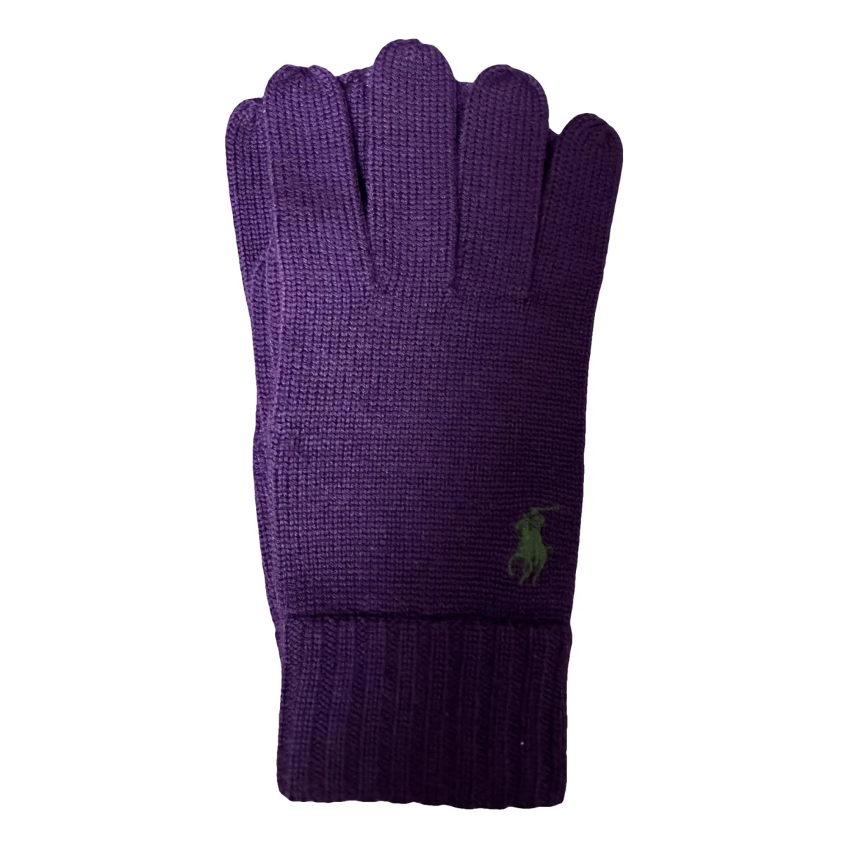 Pre-owned Polo Ralph Lauren Wool Gloves In Purple