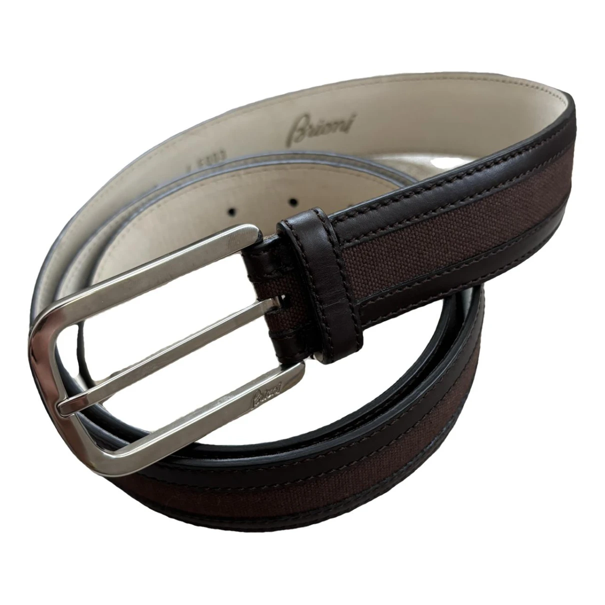 Pre-owned Brioni Leather Belt In Brown