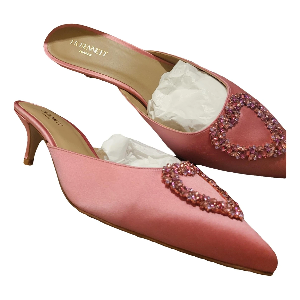Pre-owned Lk Bennett Leather Mules In Pink