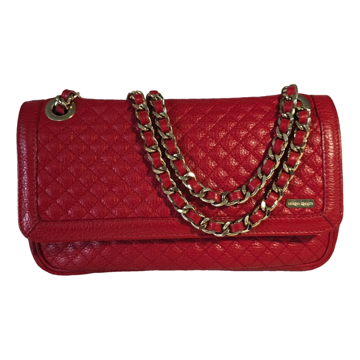 Pre-owned Marina Rinaldi Leather Handbag In Red