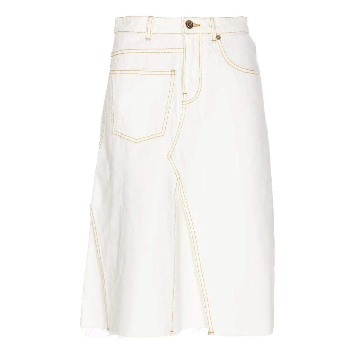 Pre-owned Tory Burch Mid-length Skirt In White