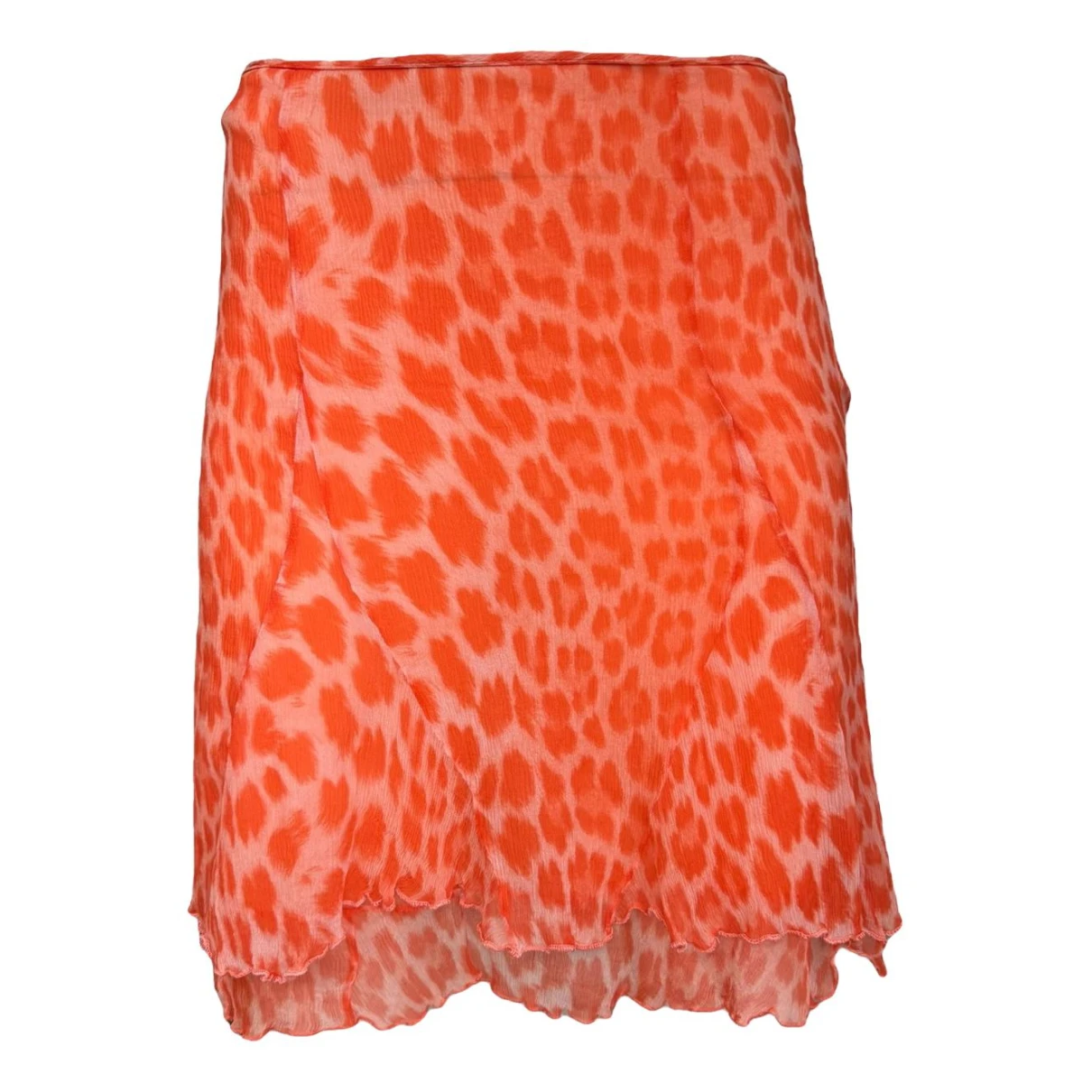 Pre-owned Blumarine Silk Mini Skirt In Orange