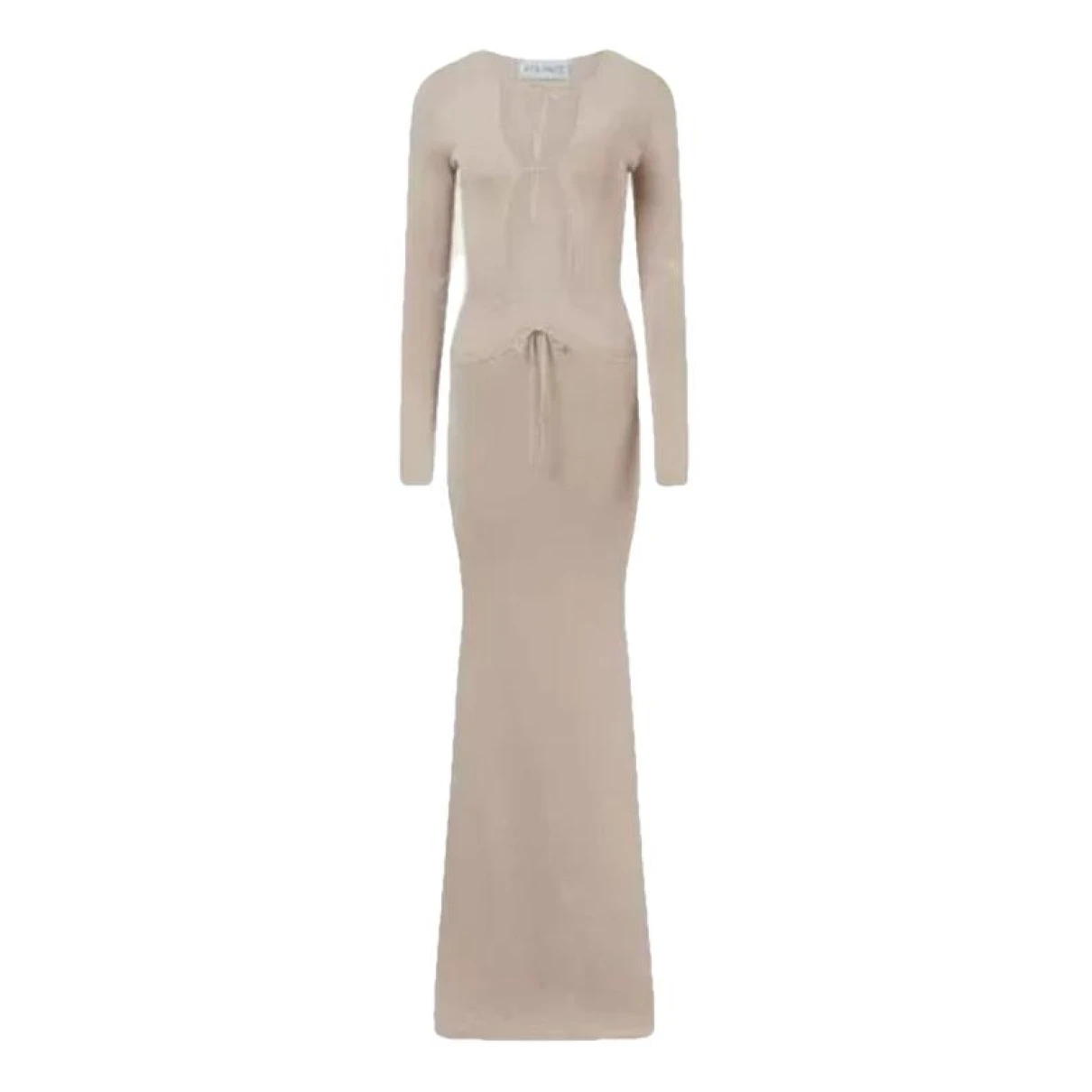 Pre-owned Aya Muse Maxi Dress In Beige