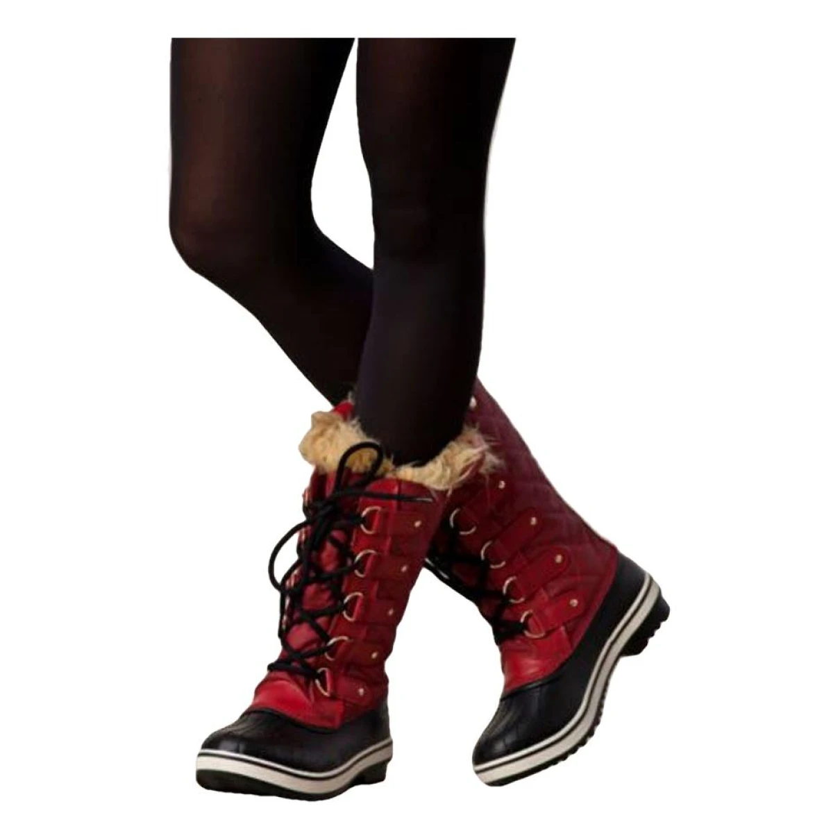 Pre-owned Sorel Cloth Snow Boots In Red