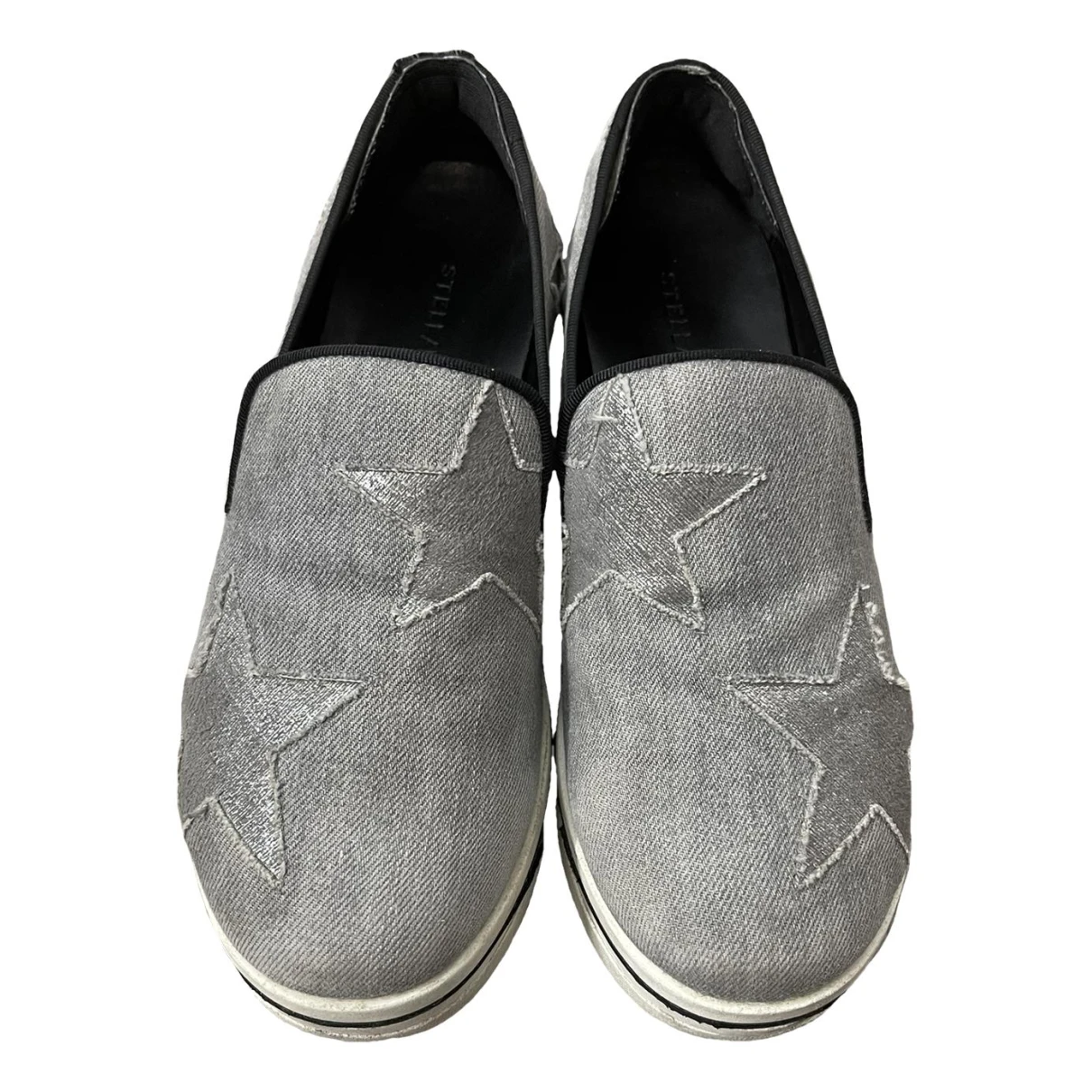 Pre-owned Stella Mccartney Cloth Mules & Clogs In Grey