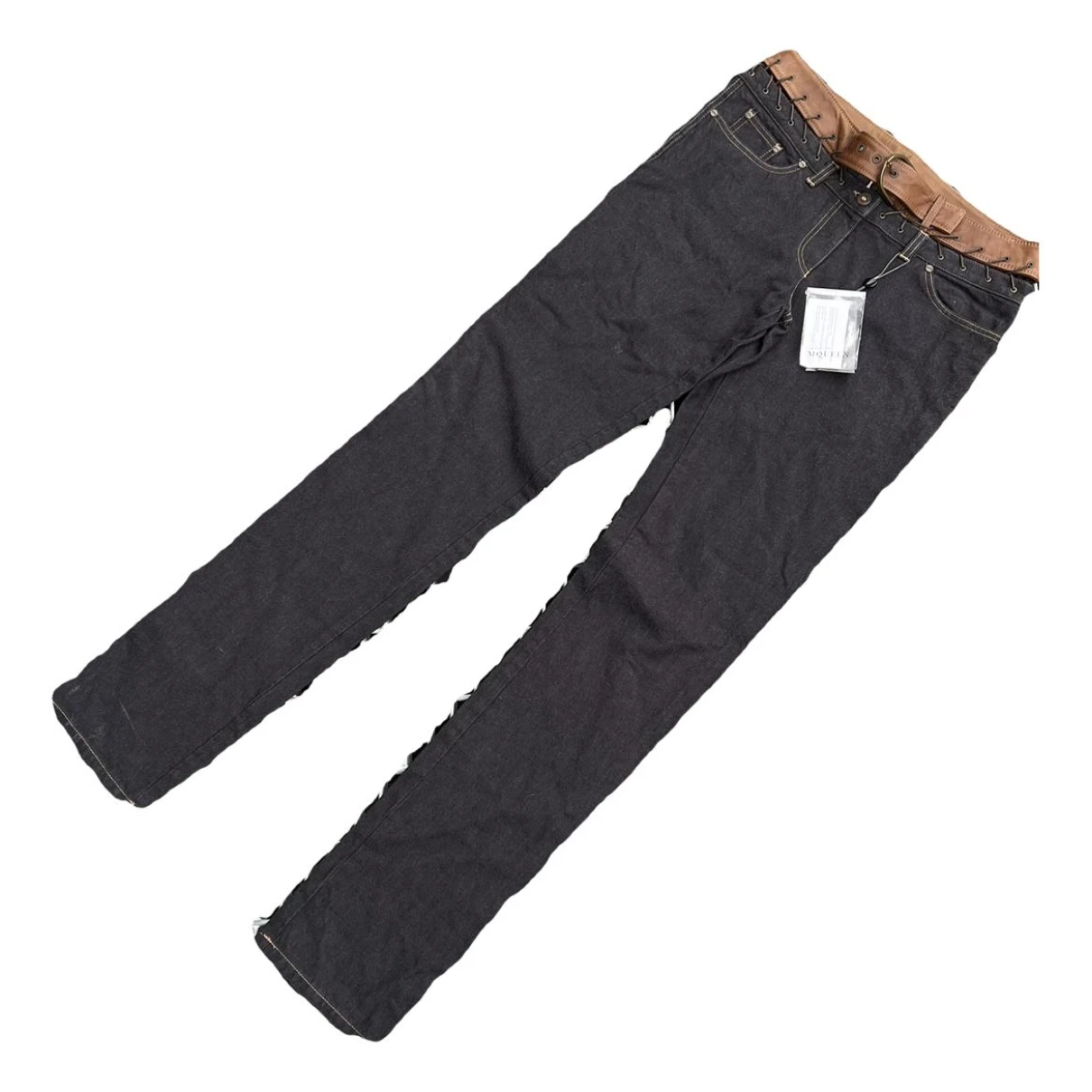 Pre-owned Alexander Mcqueen Slim Jeans In Black