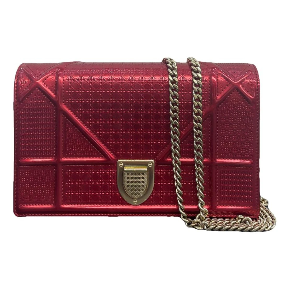 Pre-owned Dior Ama Leather Crossbody Bag In Red